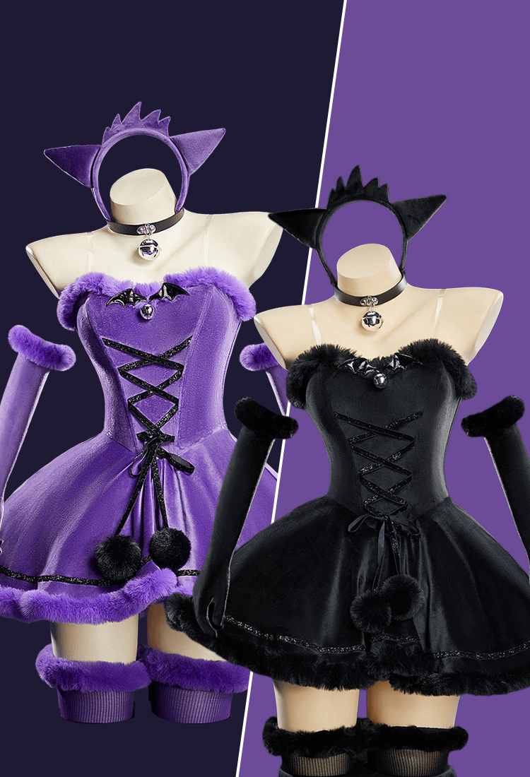 Sexy Christmas Plush Suit Winter Strapless Dress with Headband and Gloves