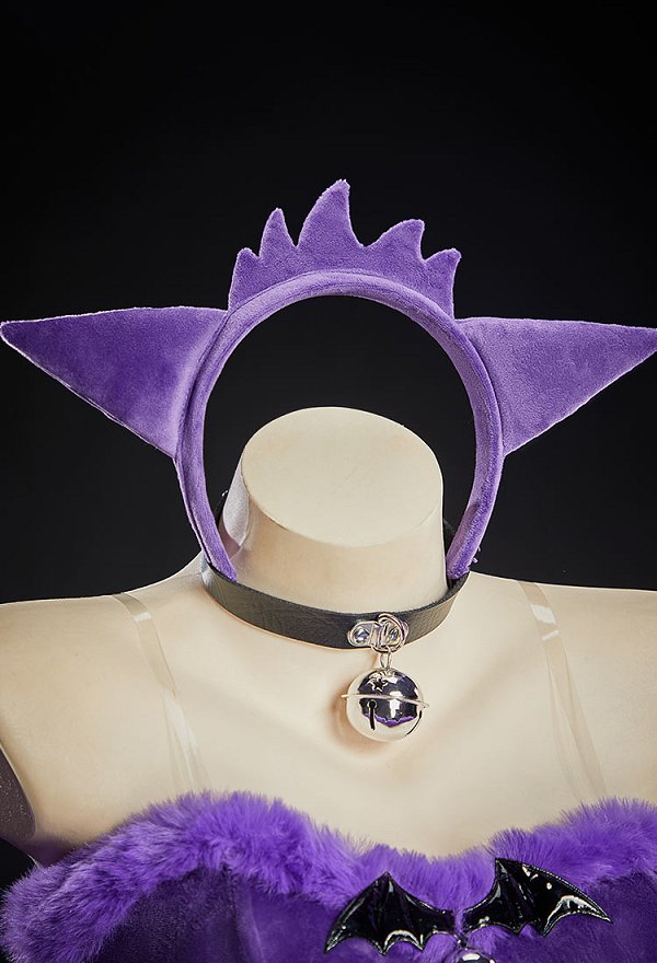 Sexy Weihnachts Plüschanzug Trägerloses Winterkleid mit Stirnband und Handschuhen