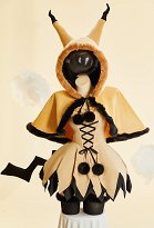 PM Derivative Winter Christmas Plush Sexy Cosplay Costume Strapless Dress with Cape and Gloves PM Derivative Winter Christmas Plush Sexy Cosplay Costume Strapless Dress with Cape and Gloves