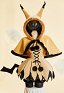 Conjunto de Cosplay de Felpa Sexy de Navidad e Invierno Derivado de PM con Vestido sin Hombros con Capa y Guantes