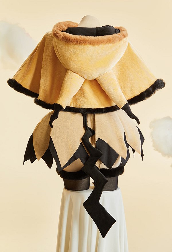 Conjunto de Cosplay de Felpa Sexy de Navidad e Invierno Derivado de PM con Vestido sin Hombros con Capa y Guantes