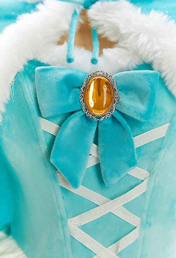 Princess Derivative Sexy Winter Plush Christmas Outfit Strapless Dress and Cape Choker and Gloves