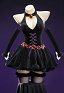 Conjunto de Cosplay de Felpa Sexy de Navidad e Invierno Derivado de Raven con Vestido de Terciopelo sin Hombros con Capa con Capucha y Mangas