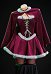 Female Superhero Starfire Derivative Sexy Winter Christmas Cosplay Plush Outfit Suspender Velvet Dress with Cape and Stockings