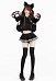 Sexy Agent Bunny Outfit Set Süßes bedrucktes Kapuzen Kawaii Crop Top Mini Skort Set