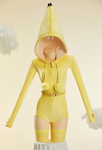 Banana sexy Plüsch Hausanzug witziger geschälter Banana Overall mit Gürtel und Kniestrümpfen