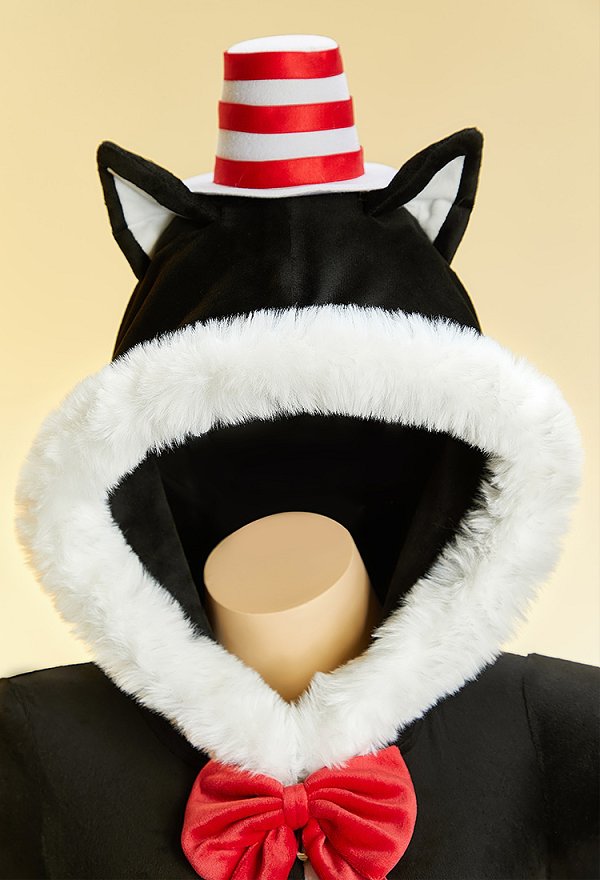 Disfraz de Cosplay Sexy Derivado de The Cat in the Hat de Felpa para Ropa de Casa Mono con Capucha con Sombrero y Cola Disfraz de Cosplay Sexy Derivado de The Cat in the Hat de Felpa para Ropa de Casa Mono con Capucha con Sombrero y Cola