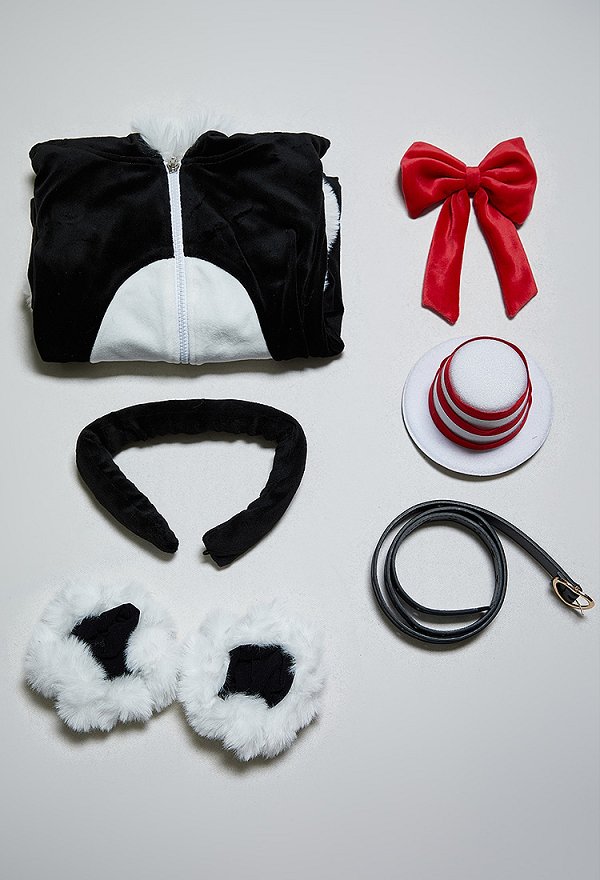 Disfraz de Cosplay Sexy Derivado de The Cat in the Hat de Felpa para Ropa de Casa Mono con Capucha con Sombrero y Cola Disfraz de Cosplay Sexy Derivado de The Cat in the Hat de Felpa para Ropa de Casa Mono con Capucha con Sombrero y Cola