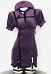 Sexy lila Teufels und Geisterkostüm Set Plüschkleid mit Schlitz Hut Kleid für Halloween