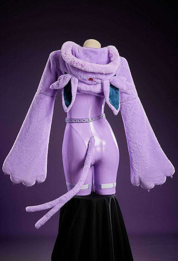Disfraz de Cosplay Sexy Derivado de PM con Body de Cuero Ajustado y Sudadera Corta con Capucha con Patas de Felpa y Cola Disfraz de Cosplay Sexy Derivado de PM con Body de Cuero Ajustado y Sudadera Corta con Capucha con Patas de Felpa y Cola