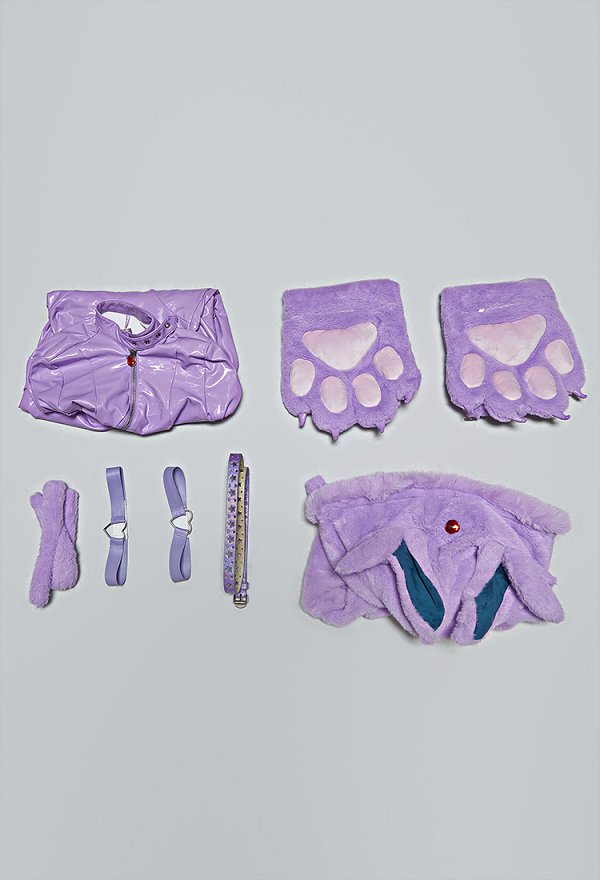 Disfraz de Cosplay Sexy Derivado de PM con Body de Cuero Ajustado y Sudadera Corta con Capucha con Patas de Felpa y Cola Disfraz de Cosplay Sexy Derivado de PM con Body de Cuero Ajustado y Sudadera Corta con Capucha con Patas de Felpa y Cola