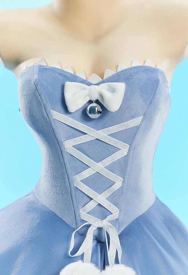 Sexy Shark-Themed Winter Christmas Plush Outfit Set Strapless Dress with Hooded Cape and Tail
