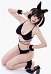 Sexy Fuzzy Outfit Cute Lace-up Cat-style Bralette and Panty with Cat-ear Headband and Tail