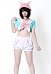 Sexy Sweet Bunny Girl Outfit Rabbit-print Bikini Top with Cut-out Shorts