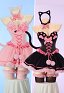 [MobFur] Sexy Cat-themed Winter Plush Outfit Off-the-shoulder Cat Paw Dress with Headband and Tail