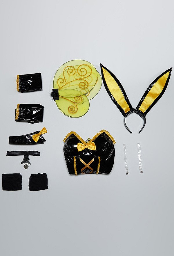 Honeybee & Ladybug Bunny Girl Sexy Kostüm Set Schulterfreier Bodysuit mit Flügeln und Stirnband Honeybee & Ladybug Bunny Girl Sexy Kostüm Set Schulterfreier Bodysuit mit Flügeln und Stirnband