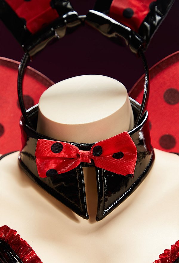 Conjunto de Disfraz Sexy de Conejita de Abeja y Mariquita Body con Hombros Descubiertos con Alas y Diadema Conjunto de Disfraz Sexy de Conejita de Abeja y Mariquita Body con Hombros Descubiertos con Alas y Diadema