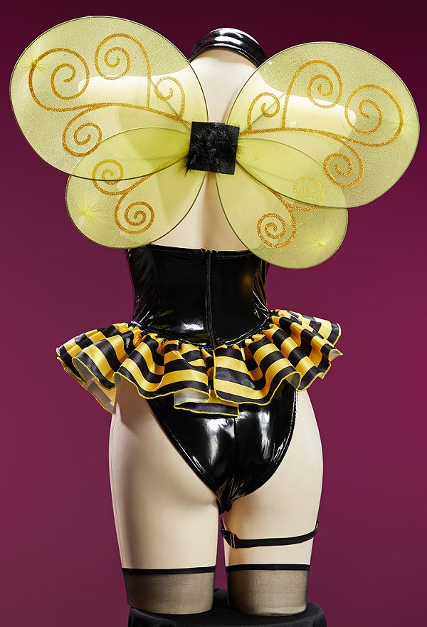 Honeybee & Ladybug Bunny Girl Sexy Kostüm Set Schulterfreier Bodysuit mit Flügeln und Stirnband Honeybee & Ladybug Bunny Girl Sexy Kostüm Set Schulterfreier Bodysuit mit Flügeln und Stirnband