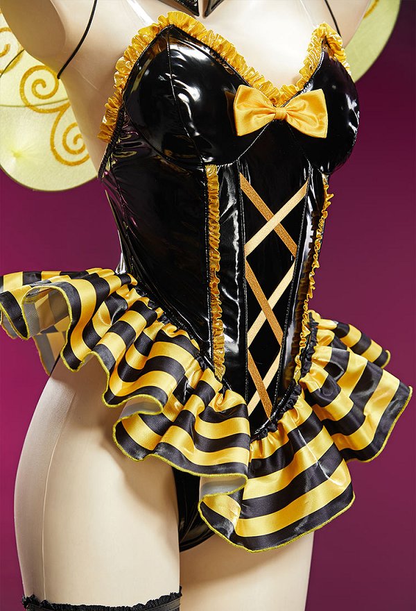 Honeybee & Ladybug Bunny Girl Sexy Kostüm Set Schulterfreier Bodysuit mit Flügeln und Stirnband Honeybee & Ladybug Bunny Girl Sexy Kostüm Set Schulterfreier Bodysuit mit Flügeln und Stirnband