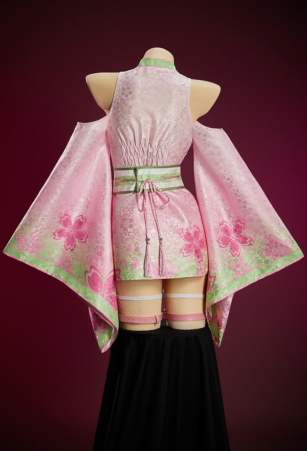 KNY Derivative Sexy Kimono-style Dress with Wide Sleeves Belt and Socks