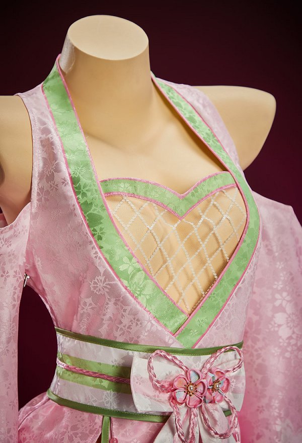 KNY Derivative Sexy Kimono-style Dress with Wide Sleeves Belt and Socks