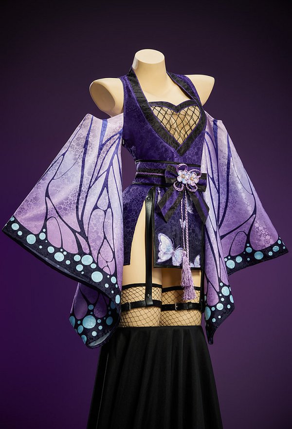KNY Dérivé Robe Sexy Style Kimono à Manches Larges avec Ceinture et Chaussettes