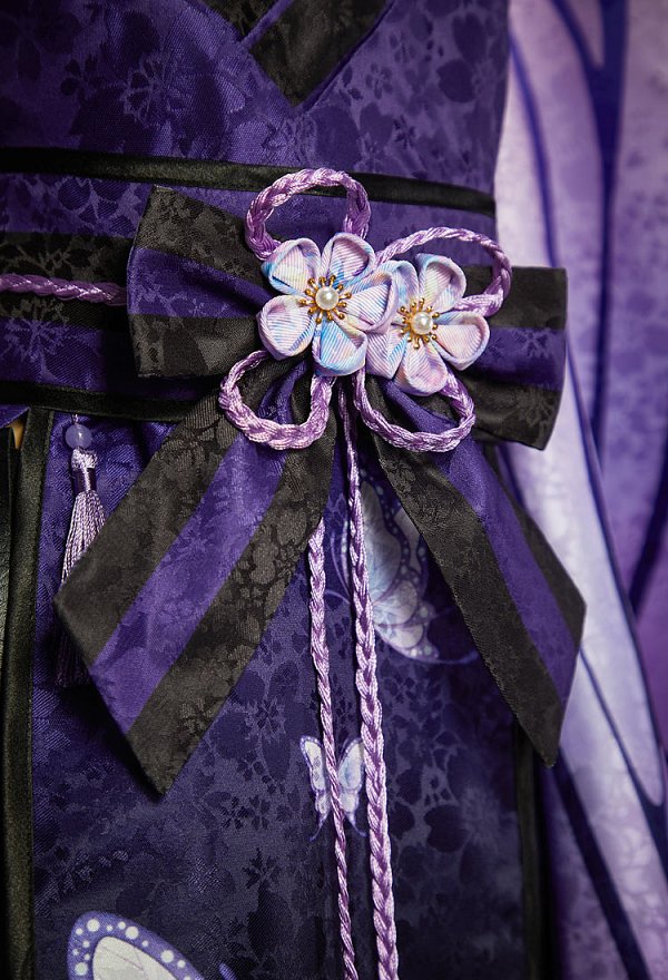 KNY Dérivé Robe Sexy Style Kimono à Manches Larges avec Ceinture et Chaussettes