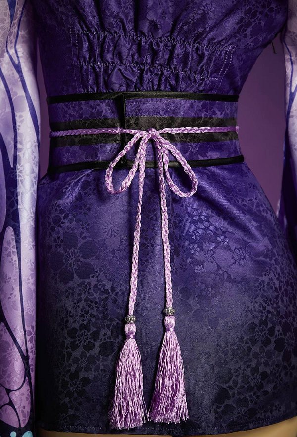 KNY Dérivé Robe Sexy Style Kimono à Manches Larges avec Ceinture et Chaussettes