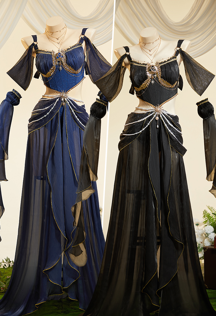 Traje de Baile Sexy Derivado de la Princesa Zelda Body con Cut-Out y Abertura Alta con Mangas y Collar