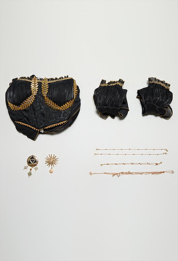 Princess Zelda Derivative Sexy Dance Style Outfit Cut-Out High-Slit Bodysuit with Arm Sleeves and Necklace