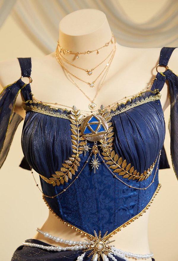 Princess Zelda Derivative Sexy Tanz-Stil Outfit Cut-Out hohem Schlitz Bodysuit mit Armstulpen und Halskette