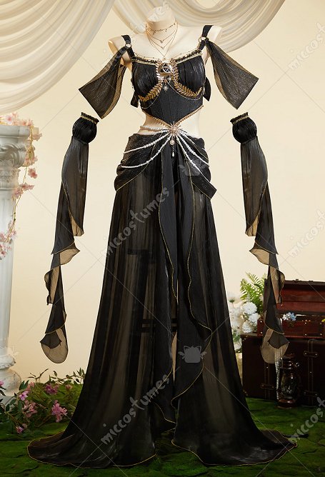 Princess Zelda Derivative Sexy Dance Style Outfit Cut-Out High-Slit Bodysuit with Arm Sleeves and Necklace