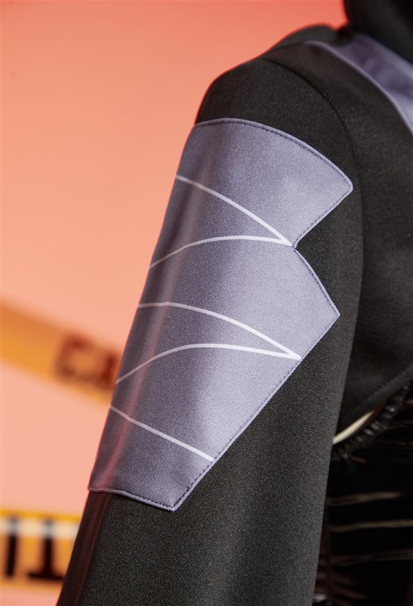 [MobMotion] Cyberpunk 2 Talia Yang Derivative Sexy Outfit Halter Cutout Bodysuit and Hooded Bolero Jacket with Mask and Stockings