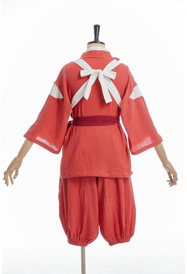 Costume de cosplay Le Voyage de Chihiro édition Premium manteau et pantalon avec ceintures et sangles à nouer