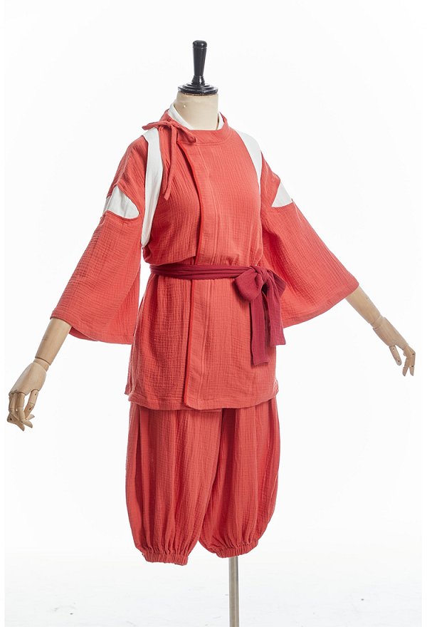 Costume de cosplay Le Voyage de Chihiro édition Premium manteau et pantalon avec ceintures et sangles à nouer