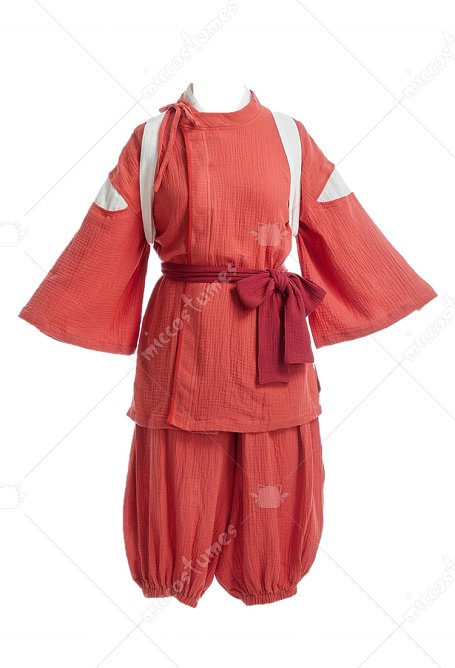 Abrigo y Pantalones de Disfraz de Chihiro Cosplay con Cinturones y Correas de Corbata