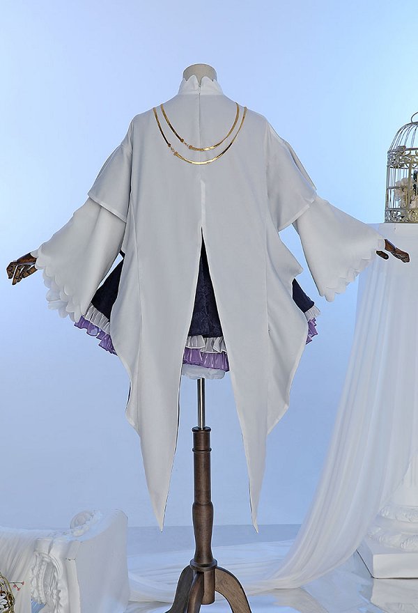 Saint Cecilia and Pastor Lawrence Costume de Cosplay Cecilia Robe et Veste avec Voile et Chaussettes Cuissardes