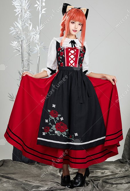 Spice and Wolf Holo Disfraz de Cosplay Vestido y Camisa con Cola y Diadema