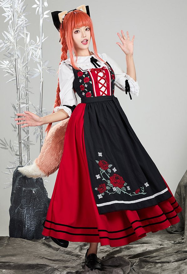 Spice and Wolf Holo Cosplay Costume Dress and Shirt with Tail Headband Spice and Wolf Holo Cosplay Costume Dress and Shirt with Tail Headband