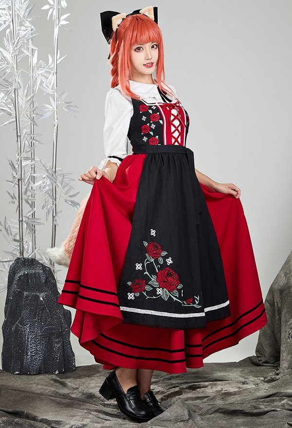 Spice and Wolf Holo Cosplay Costume Dress and Shirt with Tail Headband Spice and Wolf Holo Cosplay Costume Dress and Shirt with Tail Headband