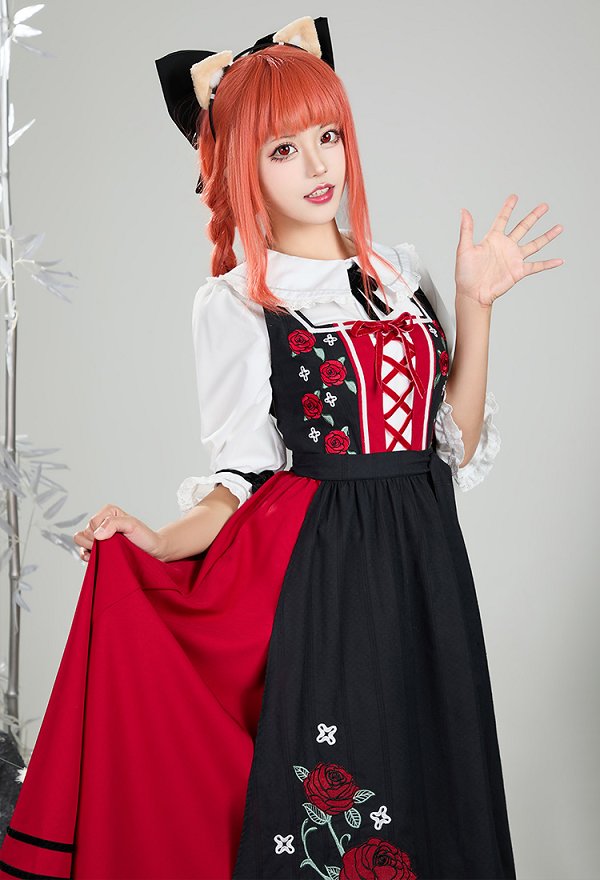 Spice and Wolf Holo Cosplay Costume Dress and Shirt with Tail Headband Spice and Wolf Holo Cosplay Costume Dress and Shirt with Tail Headband