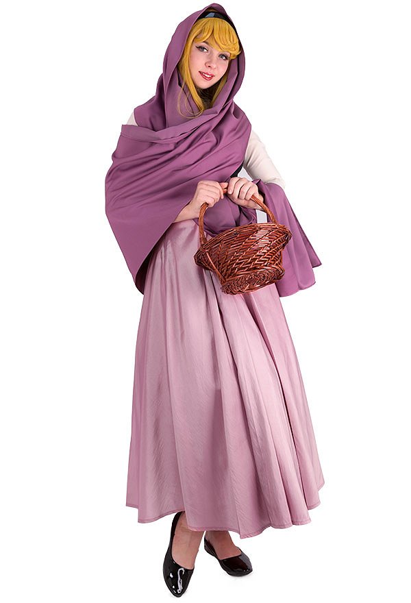 Sleeping Beauty Princess Maiden Dress Cosplay Costume with Corset and Cape Inspired by Princess Aurora