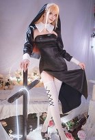 My Dress Up Dear Marin Cosplay Kostüm Nonnenkleid mit Oberteil und Schleier