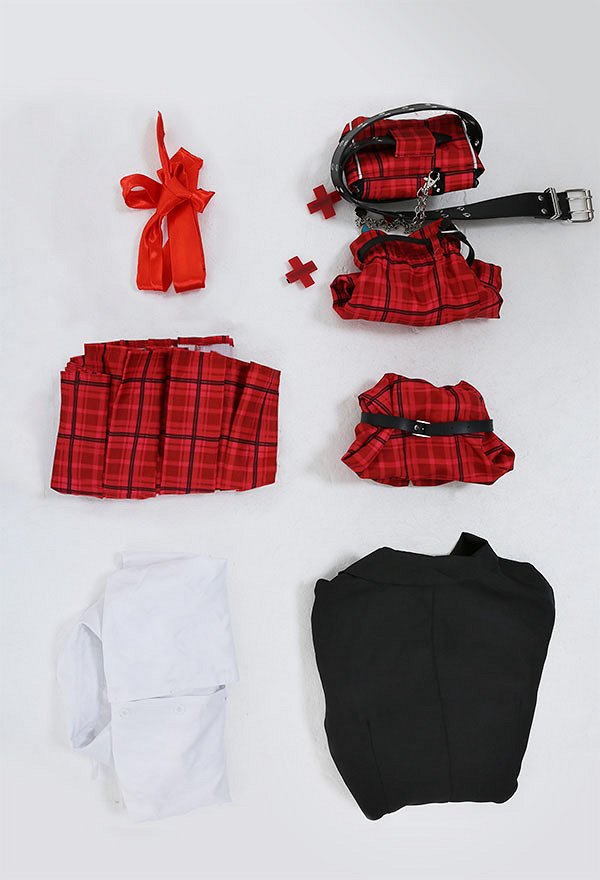 Shugo Chara Amu Hinamori JK Uniform Set Cosplay Costume Outfit with Belt Waist Bag Leg Covers Arm Accessories Tie Headdresses Shugo Chara Amu Hinamori JK Uniform Set Cosplay Costume Outfit with Belt Waist Bag Leg Covers Arm Accessories Tie Headdresses