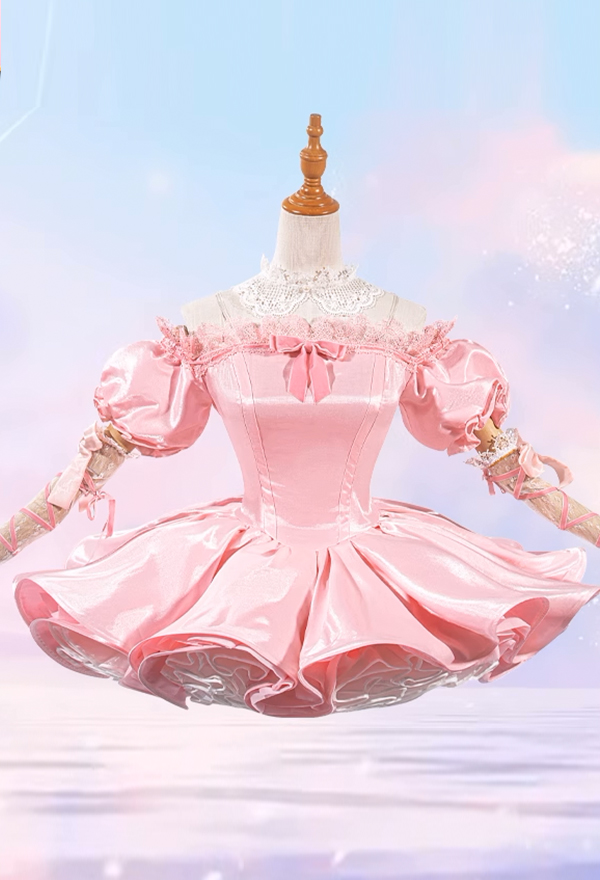 My Guardian Charaktere Hoshina Utau Cosplay Kostüm Angle Kleid mit Ärmeln Kopfbedeckung