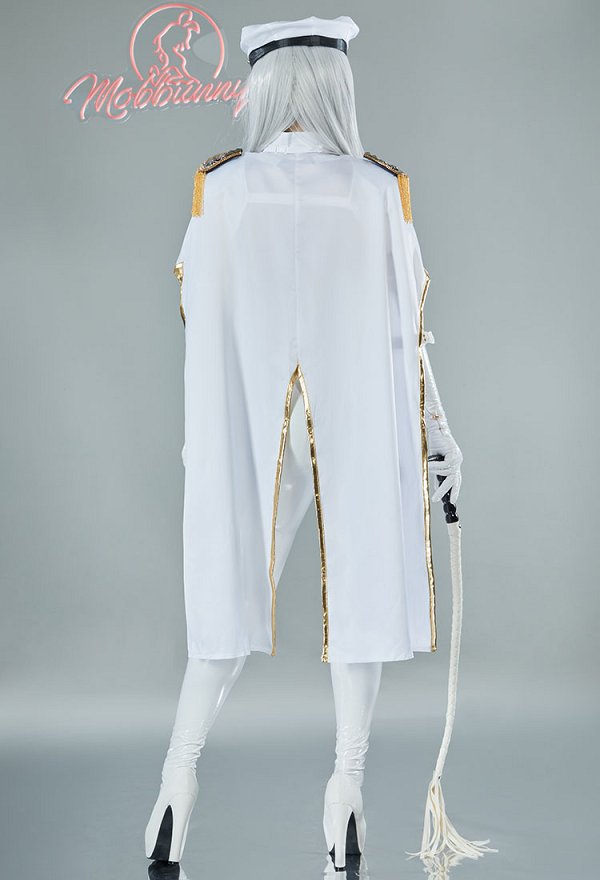 Miccostumes x Mobbunny x Chowbie Inquisitor Sexy Lingerie Set Officer Costume White Bodysuit with Pants Cloak Hat