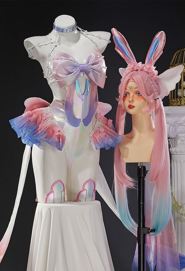 Miccostumes x Sunset Dragon PM Cosplay Kostüm Feen Bodysuit Ärmel mit Kopf Accessoire Rock