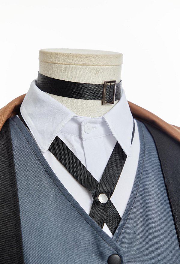 Street Dogs Chuuya Cosplay Costume Shirt Vest and Trousers with Trench Coat and Jacket