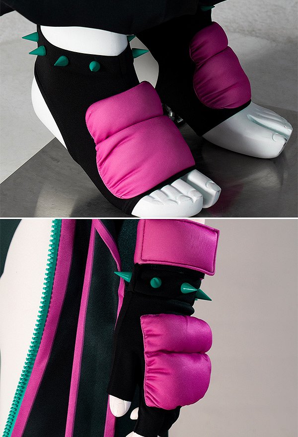 SF 6 Juri Cosplay Kostüm Bodysuit Hose Weste und Handschuhen