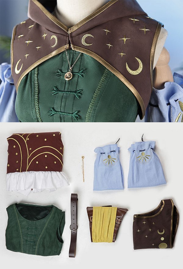 Split Fiction Zoe Foster Moon Market Side Story Outfit Cosplay Costume Dress with Skirt Sleeves Split Fiction Zoe Foster Moon Market Side Story Outfit Cosplay Costume Dress with Skirt Sleeves